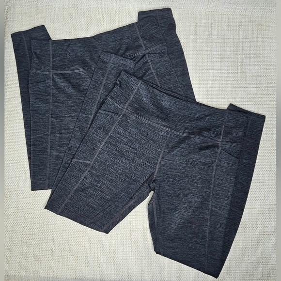 2pk Avia Women's High Waisted Side Pockets Ankle Leggings Size L - Picture 4 of 14